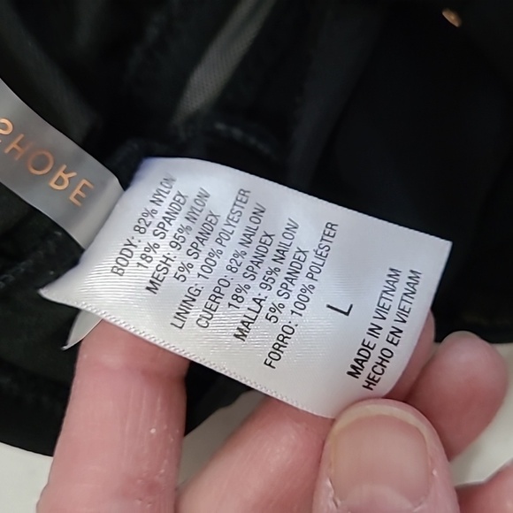 Shade & Shore women's black & sheer swimsuit size Large - Picture 7 of 7